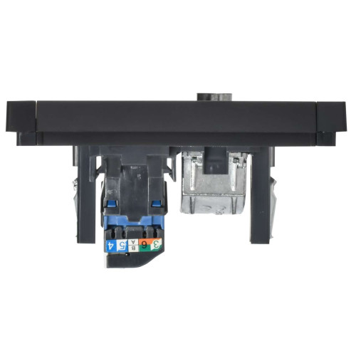 FORTE&PIANO Розетка двойная TV+RJ45 кат.6 FP137 черный IEK FORTE&PIANO Розетка двойная TV+RJ45 кат.6 FP137 черный IEK