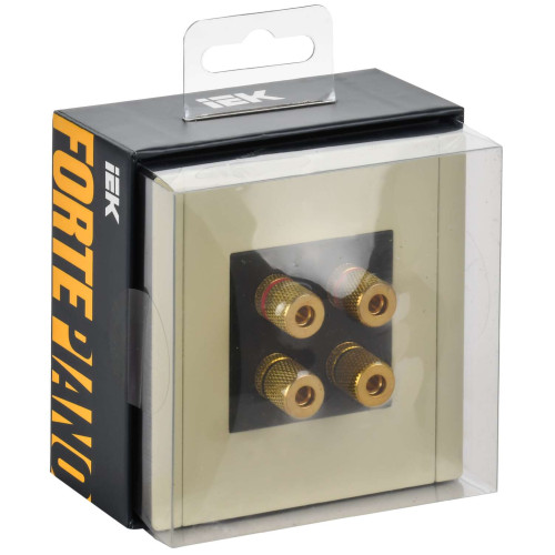 FORTE&PIANO Аудиорозетка 4-местная FP839M металл серый сланец IEK