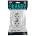 SKANDY Розетка 2-местная с заземлением без защитных шторок 16А в сборе SK-R08W арктический белый IEK