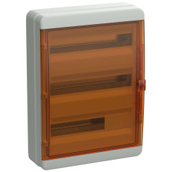 TEKFOR Корпус пластиковый КМПн-54 IP65 оранжевая прозрачная дверь IEK