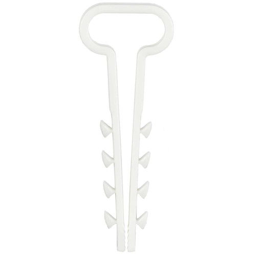 Дюбель-хомут 19-25мм для круглого кабеля нейлон белый (100шт/упак) GENERICA