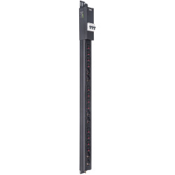 ITK BASE PDU вертикальный PV1114 24U 3 фазы 16А 6 розеток SCHUKO (немецкий стандарт) + 12 розеток C13 с клеммной колодкой и кабелем 3м вилка IEC60309 (промышленная)