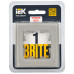 BRITE Рамка 1 -местная РУ-1-2-БрД стекло дымчатый IEK