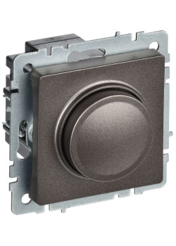 BRITE Светорегулятор поворотно-нажимной 600Вт СС10-1-0-БрТБ темная бронза IEK