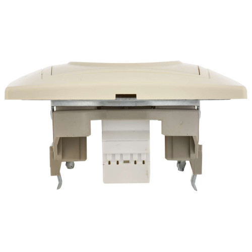 KVARTA Розетка 2-местная компьютерная RJ45 кат.5е РК12-ККм кремовый IEK