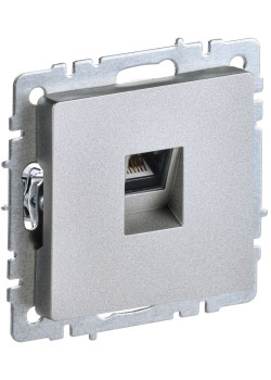 BRITE Розетка компьютерная RJ45 кат.5E РК10-БрА алюминий IEK