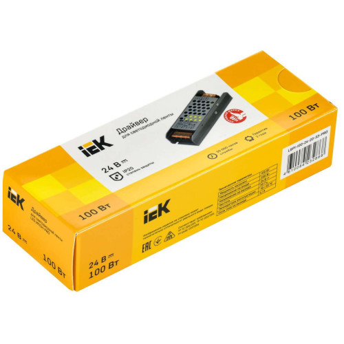 Драйвер LED ИПСН-PRO 100Вт 24В клеммы IP20 IEK