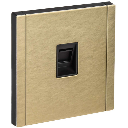 FORTE&PIANO Розетка компьютерная RJ45 кат.6 FP631M металл шампань IEK