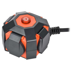 Удлинитель на магните У04В 4 места с защитными крышками IP44 с заземлением 2P+PE 5 метров КГ 3х1,5мм2 16А/250В IEK