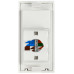 PRIMER РКИ-10-00-П-6 Розетка компьютерная RJ45 UTP кат.6 (1 модуль) белая IEK