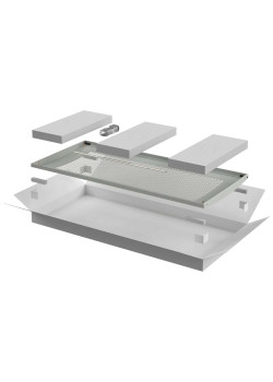 ITK LINEA N Дверь перфорированная 600мм для шкафа 18U серая