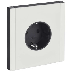 FORTE&PIANO Розетка 1-местная с заземлением без защитных шторок винтовое крепление 16А FP216M металл белый IEK