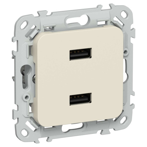 FLITE Розетка USB A+A 3,1А РЮ-2-ФлСл сливочный IEK