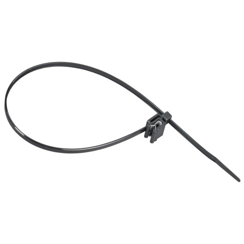 Хомут P6.6 с креплением на кромку чёрный 4,8х360мм IEK