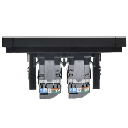 FORTE&PIANO Розетка компьютерная двойная RJ45 кат.5E FP733M металл никель IEK FORTE&PIANO Розетка компьютерная двойная RJ45 кат.5E FP733M металл никель IEK