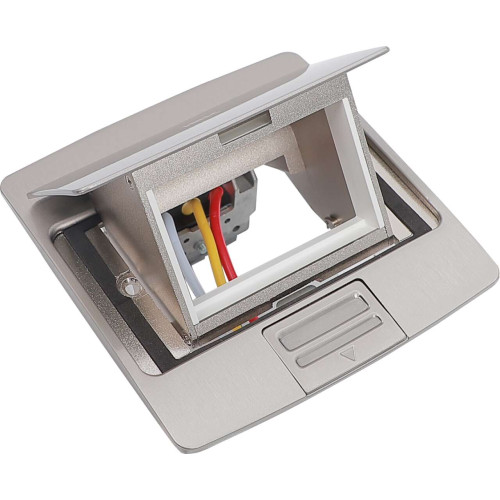 PRIMER Лючок с откидной крышкой неукомплектованный на 3 модуля IP42 нержавеющая сталь IEK PRIMER Лючок с откидной крышкой неукомплектованный на 3 модуля IP42 нержавеющая сталь IEK