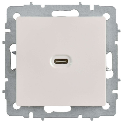 BRITE Розетка USB C 65Вт высокоскоростная зарядка РЮ12-1-БрЖ жемчуг IEK