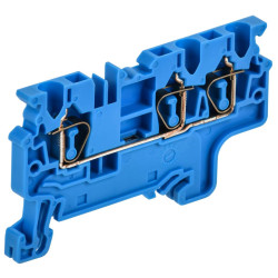 ARMAFIX Клемма пружинная CX2.5-3 BU 2,5мм2 трехконтактная синяя IEK