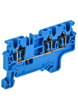 ARMAFIX Клемма пружинная CX2.5-3 BU 2,5мм2 трехконтактная синяя IEK