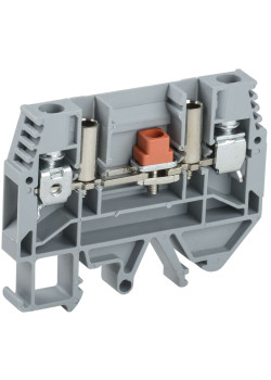 Клемма винтовая КВИ-6-И измерительная 6мм2 серая IEK