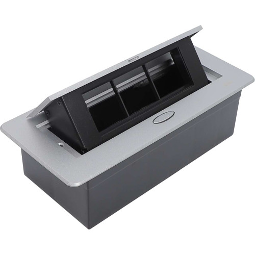 PRIMER Блок розеточный с выдвижной крышкой на 6 модулей серебро IEK PRIMER Блок розеточный с выдвижной крышкой на 6 модулей серебро IEK