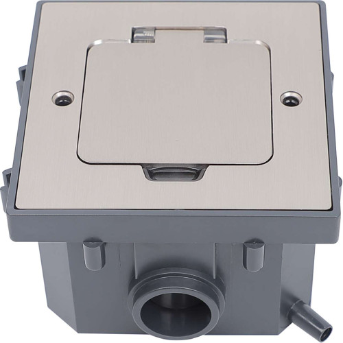 PRIMER Лючок в бетонный пол с коробкой и установочным комплектом на 2 модуля IP44 матовый никель IEK PRIMER Лючок в бетонный пол с коробкой и установочным комплектом на 2 модуля IP44 матовый никель IEK