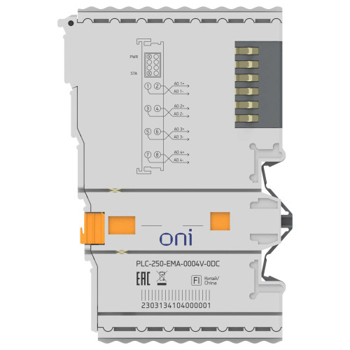ПЛК 250 Модуль аналогового вывода 4 канальный (-10-10В) для ПЛК CDS ONI
