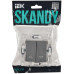 SKANDY Выключатель жалюзи 10А SK-V12Gr серый IEK
