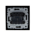 BRITE Выключатель 2-клавишный 10А в сборе ВСР10-2-0-БрЧ черный IEK