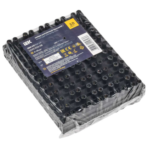 Зажим контактный винтовой ЗВИ-15 н/г 4,0-10мм2 12пар черный IEK