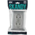 SKANDY Розетка 2-местная без заземления с защитными шторками 10А в сборе SK-R09S серебряный IEK