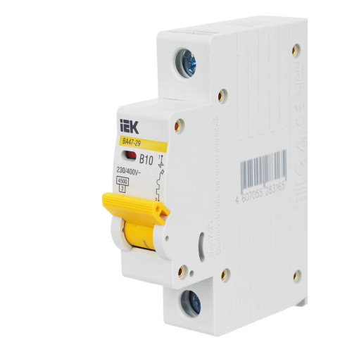 KARAT Автоматический выключатель ВА47-29 1P B 10А 4,5кА IEK