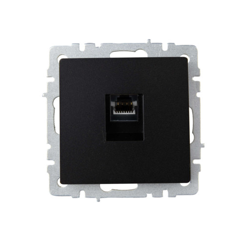 BRITE Розетка компьютерная RJ45 кат.6 РК11-БрЧ черный IEK