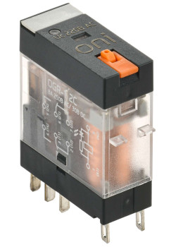 Реле общего назначения OGR-1 2C 220В AC со светодиодом и тестовой кнопкой ONI