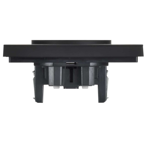 FORTE&PIANO Розетка 2-местная без заземления с защитными шторками безвинтовое крепление 10А FP125M металл черный IEK