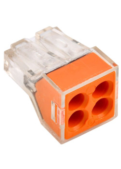 Строительно-монтажная клемма СМК 773-324 оранжевая (4шт/упак) IEK