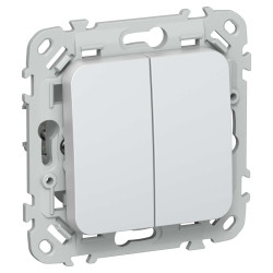 FLITE Выключатель жалюзи с блокировкой 10А ВЖ42-2-0-ФлЖ жемчуг IEK