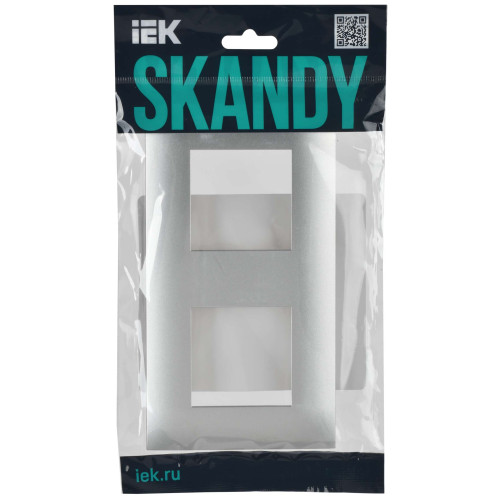 SKANDY Рамка 2-местная SK-F02S серебряный IEK
