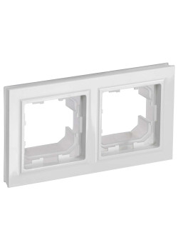 BRITE Рамка 2-местная IP44 РУ-2-БрБ-44 белый IEK