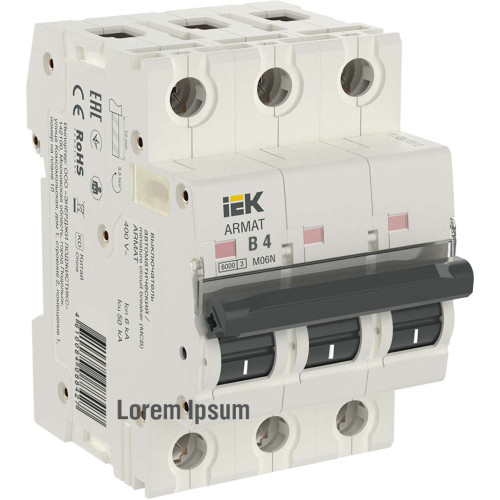 ARMAT Автоматический выключатель M06N 3P B 4А IEK