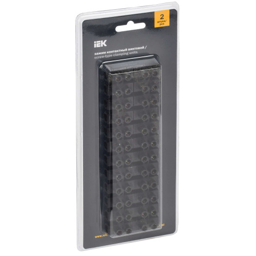Зажим винтовой ЗВИ-30 н/г 6-16мм2 (2шт/блистер) черные IEK