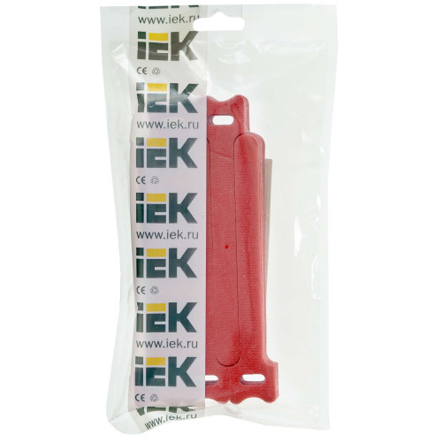 Хомут-липучка ХКл 14х135мм красный (100шт) IEK