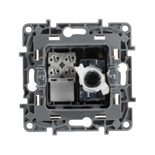 ETIKA Розетка двойная RJ11+RJ45 кат.5E UTP слоновая кость