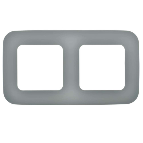 FLITE Рамка 2-местная РУ-2-А-ФлС серый IEK