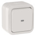 TORS Переключатель одноклавишный с индикацией 10А IP55 TS302 белый IEK