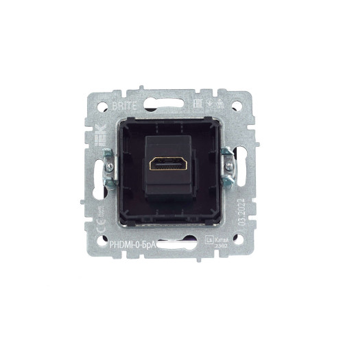 BRITE Розетка HDMI РHDMI-0-БрА алюминий IEK