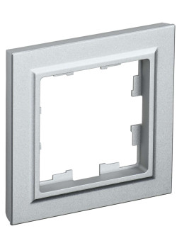BRITE Рамка 1-местная РУ-1-БрА алюминий IEK