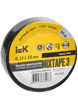 MIXTAPE 3 Изолента 0,13х15мм черная 10м IEK