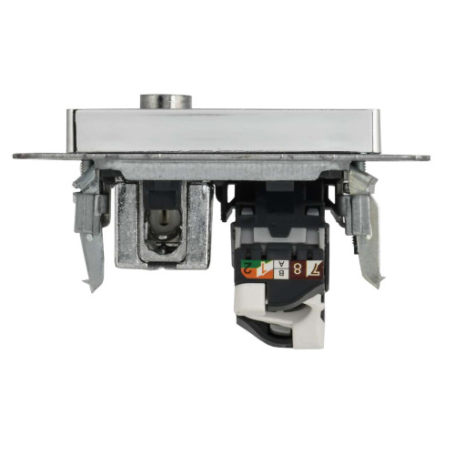 BRITE Розетка двойная TV+RJ45 кат.5E РТВ/РК12-БрГН металл хром/никель IEK BRITE Розетка двойная TV+RJ45 кат.5E РТВ/РК12-БрГН металл хром/никель IEK