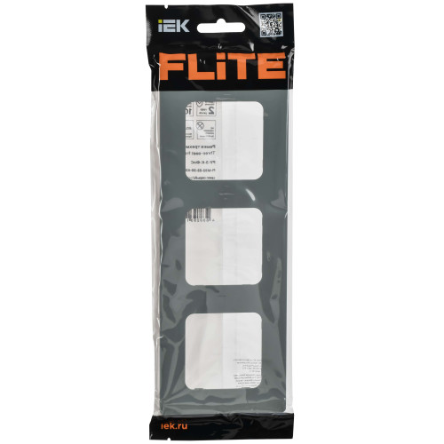 FLITE Рамка 3-местная РУ-3-К-ФлС серый IEK